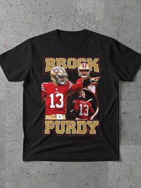 Brock Purdy Graphic T-Shirt | San Francisco Football Fan Tee | Unisex Black
